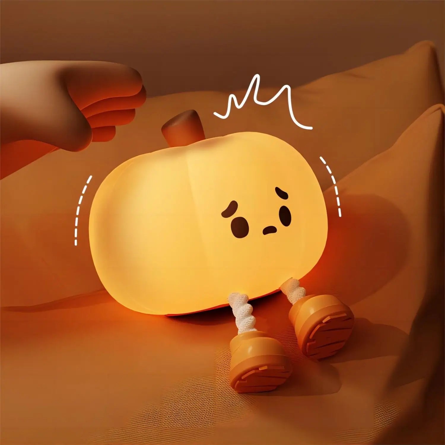 Halloween Pumpkin Night Lights Cute Soft Silicone Safe Lamp Decorations Timing Dimmable Bedside Decor Kids Baby Halloween Gifts