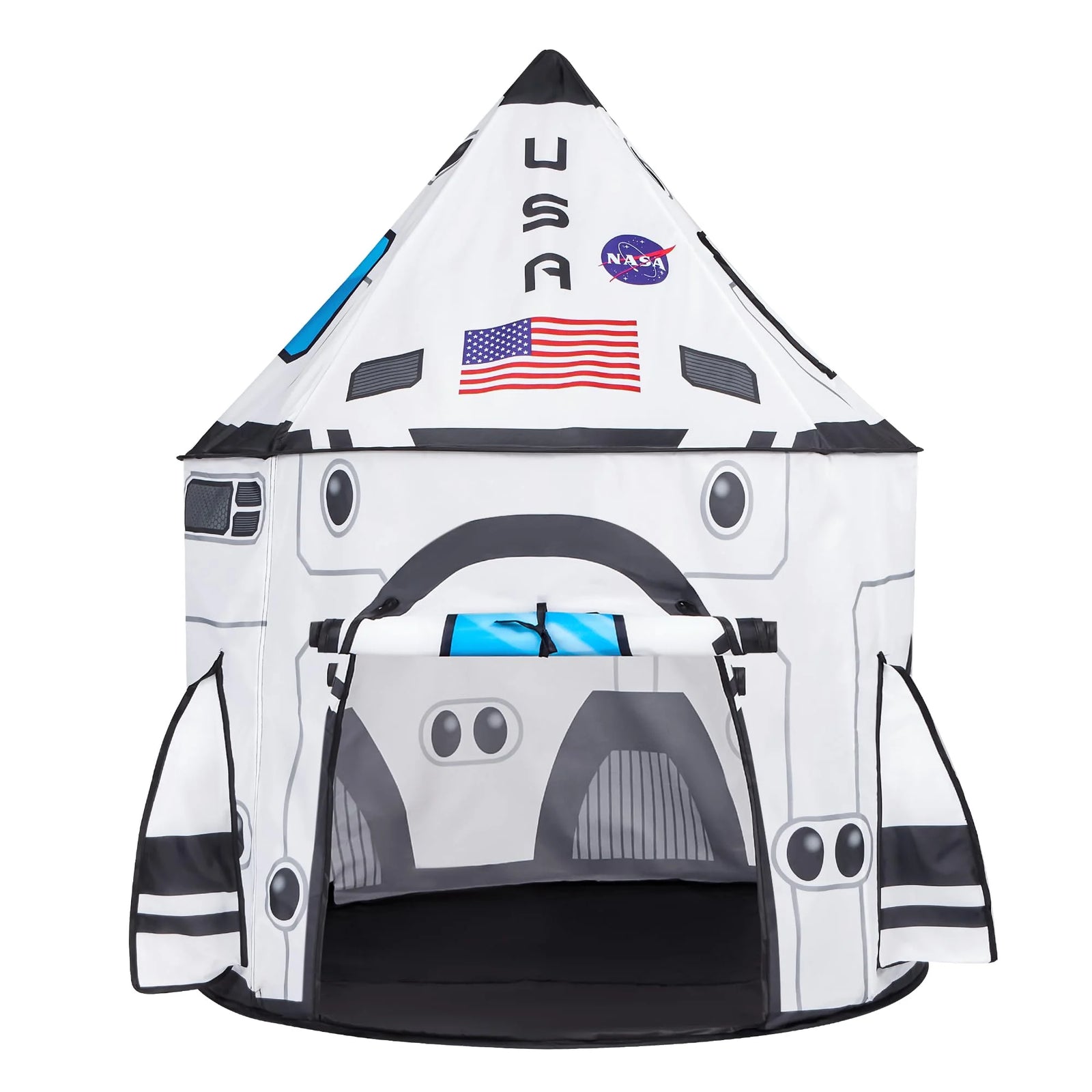 Rocket Ship Play Tents for Kids, Spaceship Kids Playhouse Indoor Outdoor