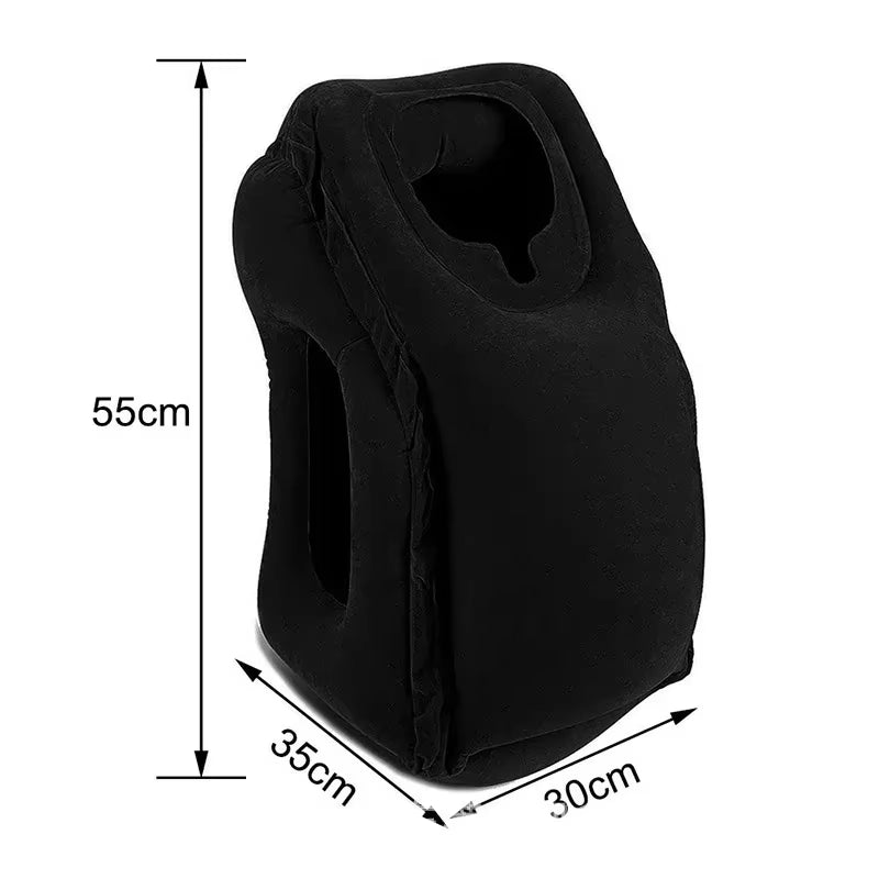 Upgraded Inflatable Air Cushion Travel Pillow Headrest Chin Support Cushions for Airplane Plane Car Office Rest Neck Nap Pillows